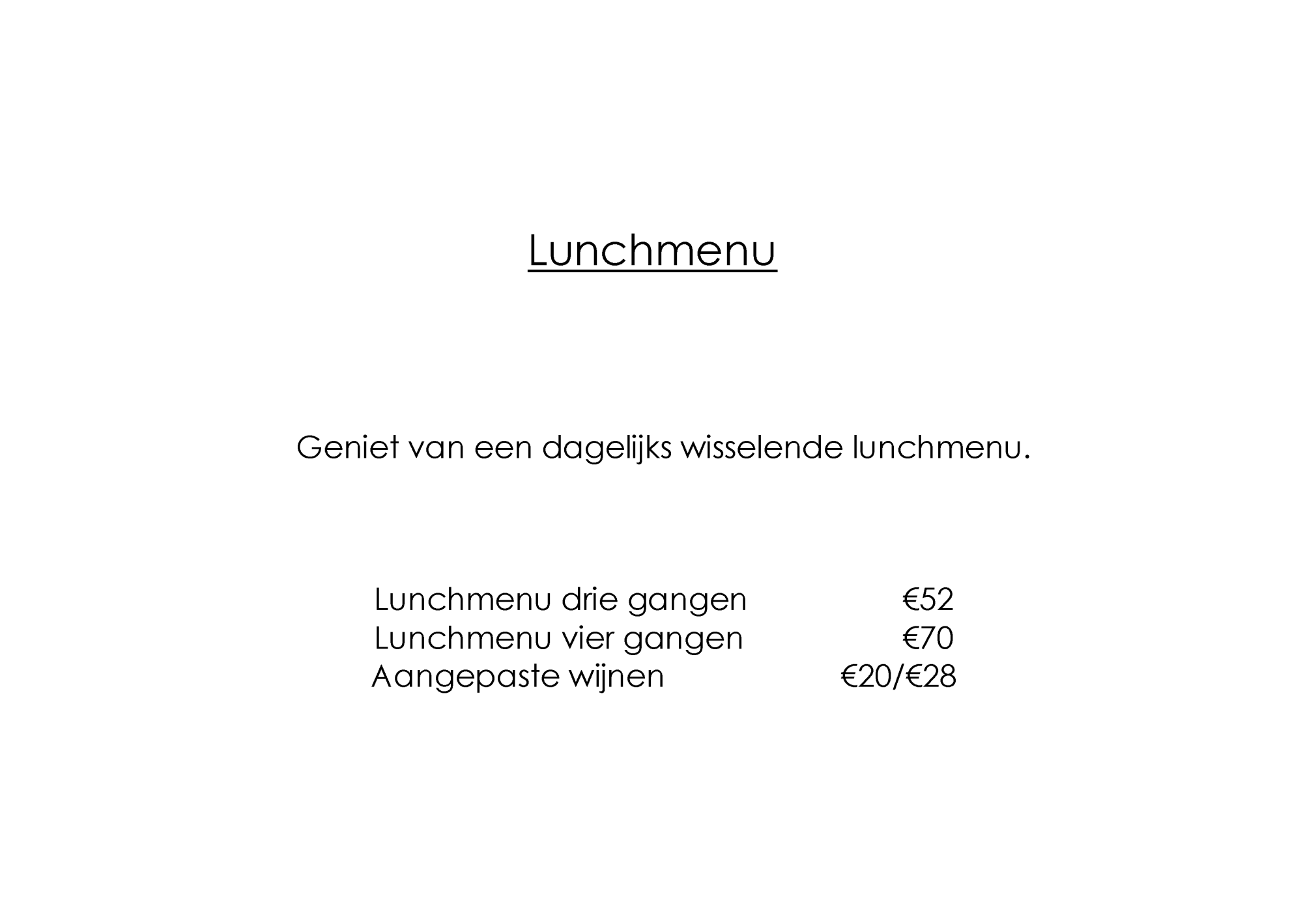 Lunchmenu